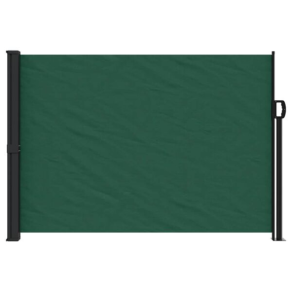 vidaXL Toldo lateral retráctil verde oscuro 140x300 cm