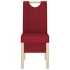 vidaXL Sillas de comedor 4 unidades de tela vino tinto
