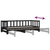 vidaXL Sofá cama extraíble sin colchón negro 2x(90x200) cm
