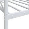 vidaXL Sof&aacute; cama sin colch&oacute;n cuero sint&eacute;tico blanco 90x200 cm acero