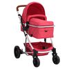 vidaXL Carrito de beb&eacute;s 2 en 1 de aluminio rojo
