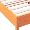 vidaXL Estructura de cama sin colch&oacute;n madera maciza marr&oacute;n 90x190 cm