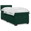 vidaXL Cama box spring con colch&oacute;n terciopelo verde oscuro 100x200 cm