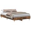 vidaXL Estructura de cama sin colch&oacute;n roble ahumado 120x190 cm madera