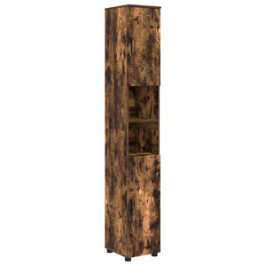 vidaXL Gabinete de Ba&ntilde;o Roble ahumado 30 x 35 x 192 cm