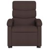 vidaXL Sill&oacute;n reclinable elevable tela marr&oacute;n oscuro