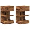 vidaXL Mesitas de noche 2 uds madera ingenier&iacute;a envejecida 40x35x65 cm