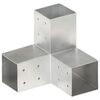 vidaXL Conector de postes en forma de Y metal galvanizado 81x81 mm