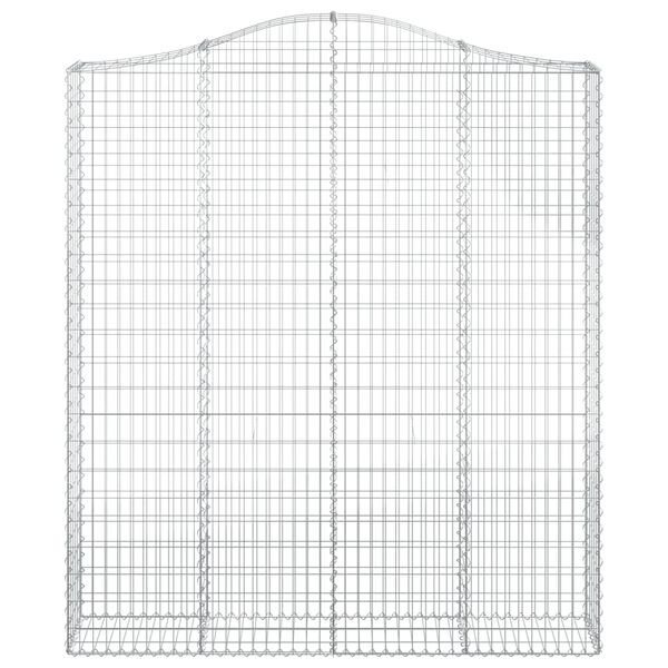 vidaXL Cestas de gaviones 8 uds forma de arco hierro 200x30x220/240 cm