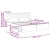 vidaXL Estructura de cama Roble Sonoma 180 x 200 cm Madera Ingenieril