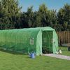 vidaXL Invernadero con estructura de acero verde 28 m² 14x2x2 m