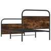 vidaXL Estructura de cama sin colch&oacute;n 100x190 cm madera roble ahumado