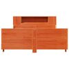 vidaXL Estructura de cama sin colchón madera maciza marrón 135x190 cm