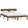 vidaXL Estructura cama sin colchón madera maciza marrón miel 120x200cm