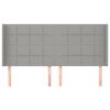 vidaXL Cabecero con orejas de tela gris claro 163x16x118/128 cm