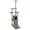 vidaXL Rascador para gatos con postes de sisal gris claro 155 cm