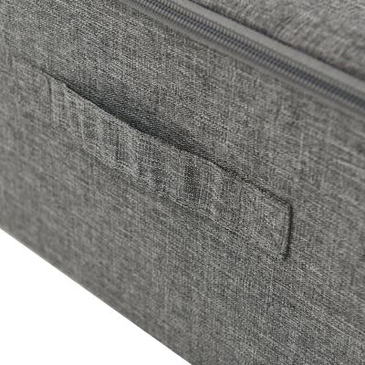 vidaXL Caja de almacenaje tela gris antracita 70x40x18 cm