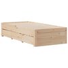 vidaXL Cama sin colch&oacute;n con cajones madera maciza de pino 75x190 cm