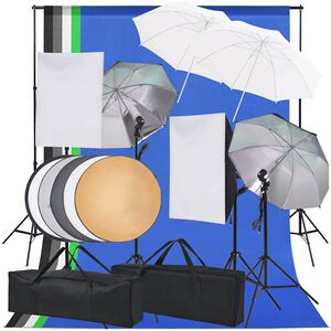 vidaXL Kit de iluminaci&oacute;n de estudio de fotograf&iacute;a