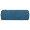 vidaXL Cojines Bolster 2 pcs Azul Ø 15 x 40 cm Tela de pana