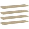 vidaXL Estante estanter&iacute;a 4 uds contrachapada roble Sonoma 40x10x1,5cm