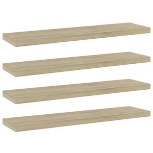 vidaXL Estante estanter&iacute;a 4 uds contrachapada roble Sonoma 40x10x1,5cm
