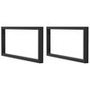 vidaXL Soportes estante de lavabo 2 uds rectangular acero negro