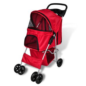 vidaXL Cochecito para perros rojo