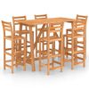 vidaXL Mesa y sillas de bar para jard&iacute;n 7 pzas madera maciza de acacia
