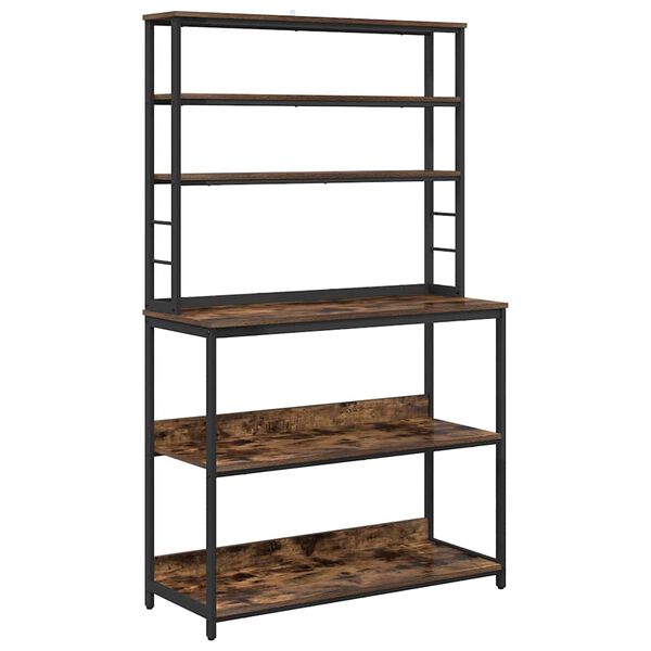 vidaXL Estante de cocina Roble ahumado 100 x 40 x 168 cm