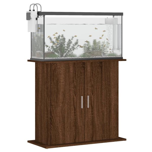 vidaXL Soporte para acuario madera ingenier&iacute;a marr&oacute;n roble 81x36x73 cm