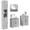 vidaXL Juego de muebles de ba&ntilde;o Montaje en la pared 4 pcs Gris Sonoma