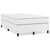 vidaXL Cama box spring con colch&oacute;n cuero sint&eacute;tico blanco 120x200 cm