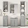 vidaXL Juego de muebles de ba&ntilde;o TULUM Gris Sonoma Madera de ingenier&iacute;a