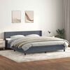 vidaXL Cama box spring con colch&oacute;n terciopelo gris oscuro 180x220 cm