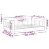 vidaXL Cama para perros madera maciza de pino 95,5x65,5x28 cm