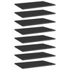 vidaXL Estante estanter&iacute;a 8 uds contrachapada negro brillo 60x40x1,5cm