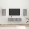 vidaXL Conjunto de mueble de TV 4 pcs Gris Sonoma Madera de ingenier&iacute;a