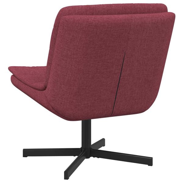 vidaXL Silla giratoria Rojo vino 63 x 75 x 76 cm tela