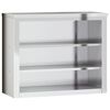 vidaXL Armario de pared de cocina con estantes acero inoxidable