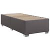 vidaXL Cama box spring con colch&oacute;n cuero sint&eacute;tico gris 90x190 cm