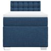 vidaXL Cama box spring con colch&oacute;n tela azul 90x190 cm