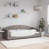 vidaXL Sof&aacute; cama sin colch&oacute;n tela taupe 90x200 cm