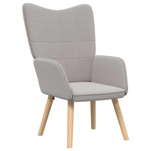 vidaXL sill&oacute;n Gris Claro 62 x 67 x 95,5 cm Tela Sherpa