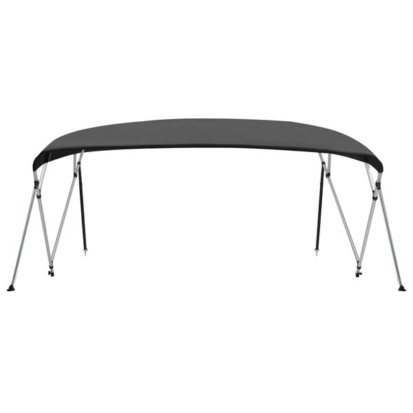vidaXL Toldo Bimini de 4 arcos gris antracita 243x(230-244)x137 cm