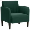 vidaXL Sill&oacute;n con reposabrazos Terciopelo Verde Oscuro 54 cm