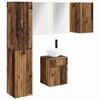 vidaXL Juego de Muebles de Ba&ntilde;o 5 uds. Madera envejecida