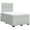 vidaXL Cama box spring con colch&oacute;n terciopelo gris claro 120x200 cm