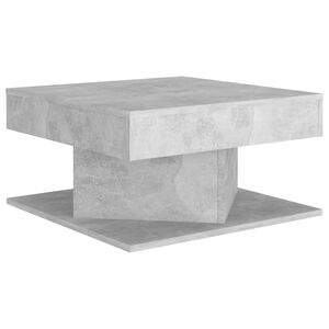 vidaXL Mesa de centro madera contrachapada gris hormig&oacute;n 57x57x30 cm