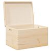 vidaXL Caja de madera con tapa y asas madera maciza pino 40x30x23 cm